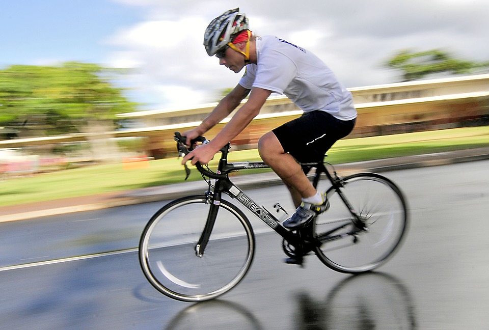 Man on bicycle